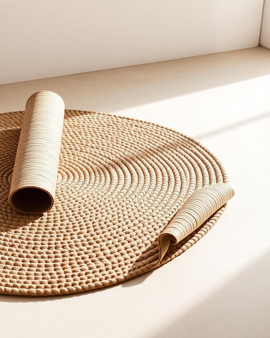 Seagrass Round Rug, 4ft — handmade in Satkhira, Bangladesh
